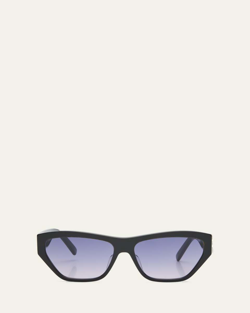 4G Acetate & Metal Cat-Eye Sunglasses